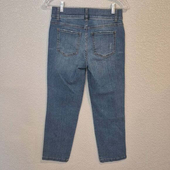 Spanx Women's Size S Straight Crop Jeans Blue - Picture 2 of 7